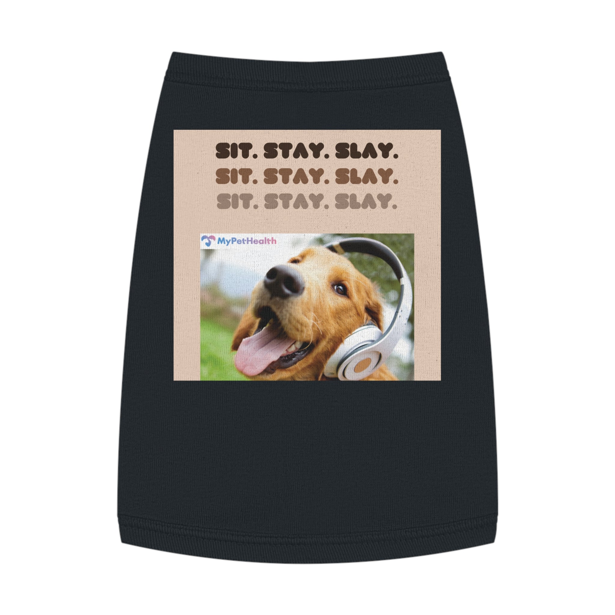 Funny Pet Tank Top - "Sit. Stay. Slay." for Dogs - Perfect for Pet Lovers and Gifts