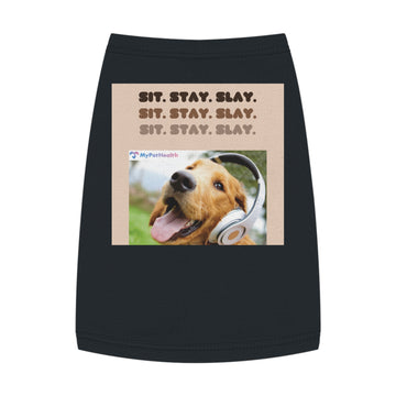Funny Pet Tank Top - "Sit. Stay. Slay." for Dogs - Perfect for Pet Lovers and Gifts