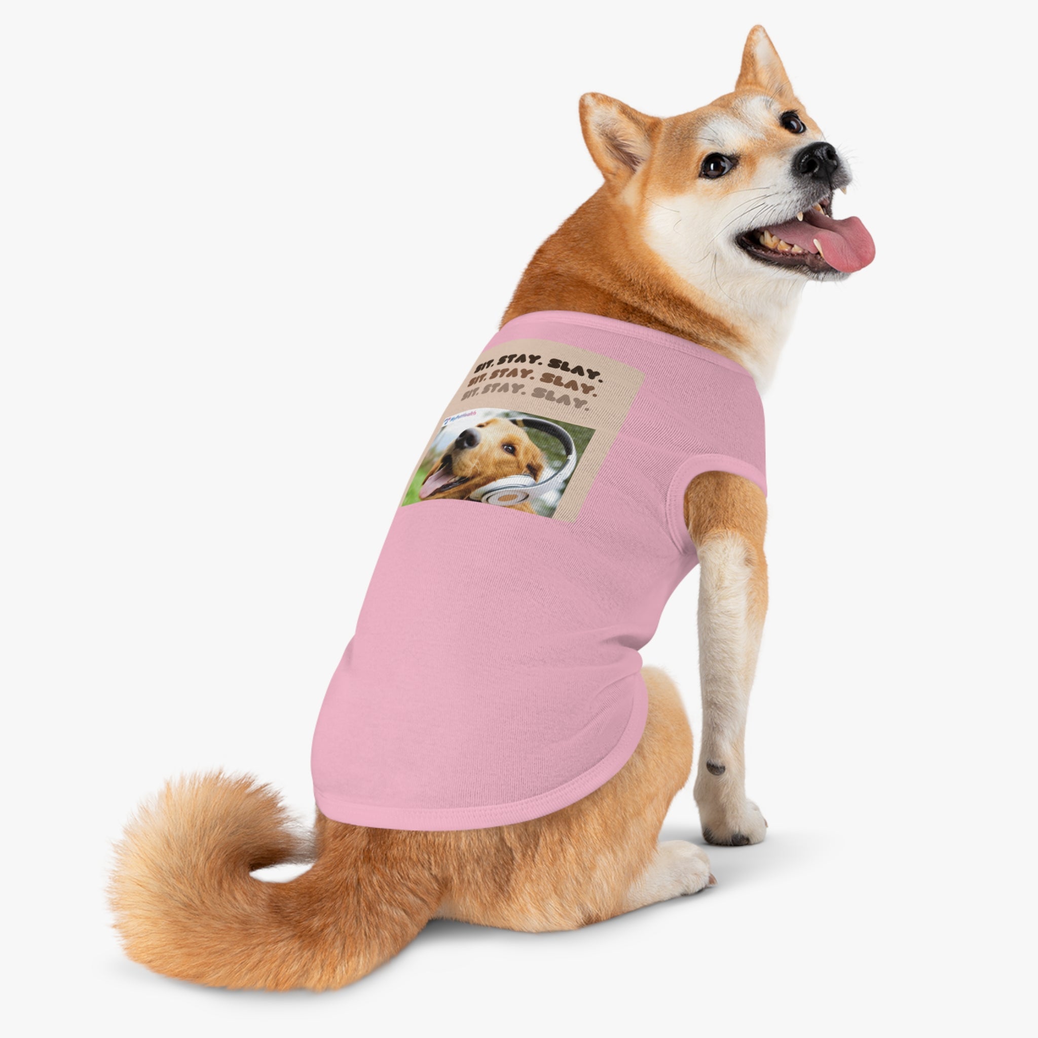 Funny Pet Tank Top - "Sit. Stay. Slay." for Dogs - Perfect for Pet Lovers and Gifts