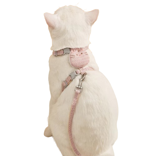 Adjustable Cat Harness Leash Set for Walking, Safety Belt