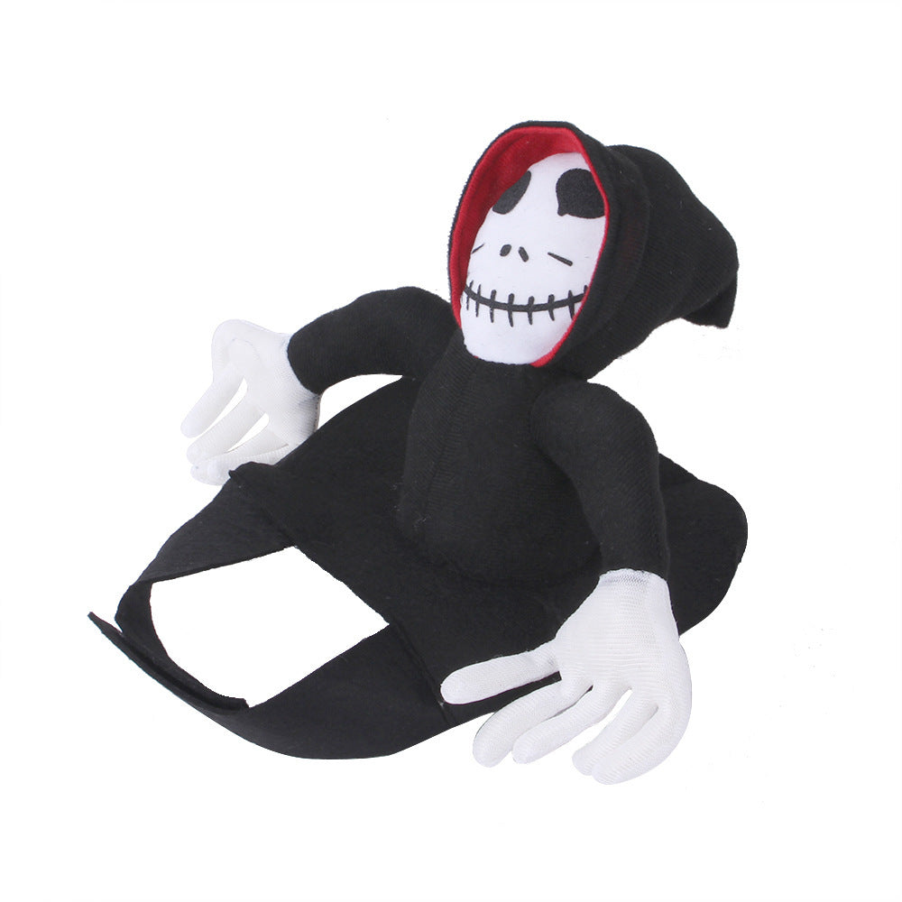Funny Grim Reaper Pet Costume – Halloween Dog Cosplay Dress-Up