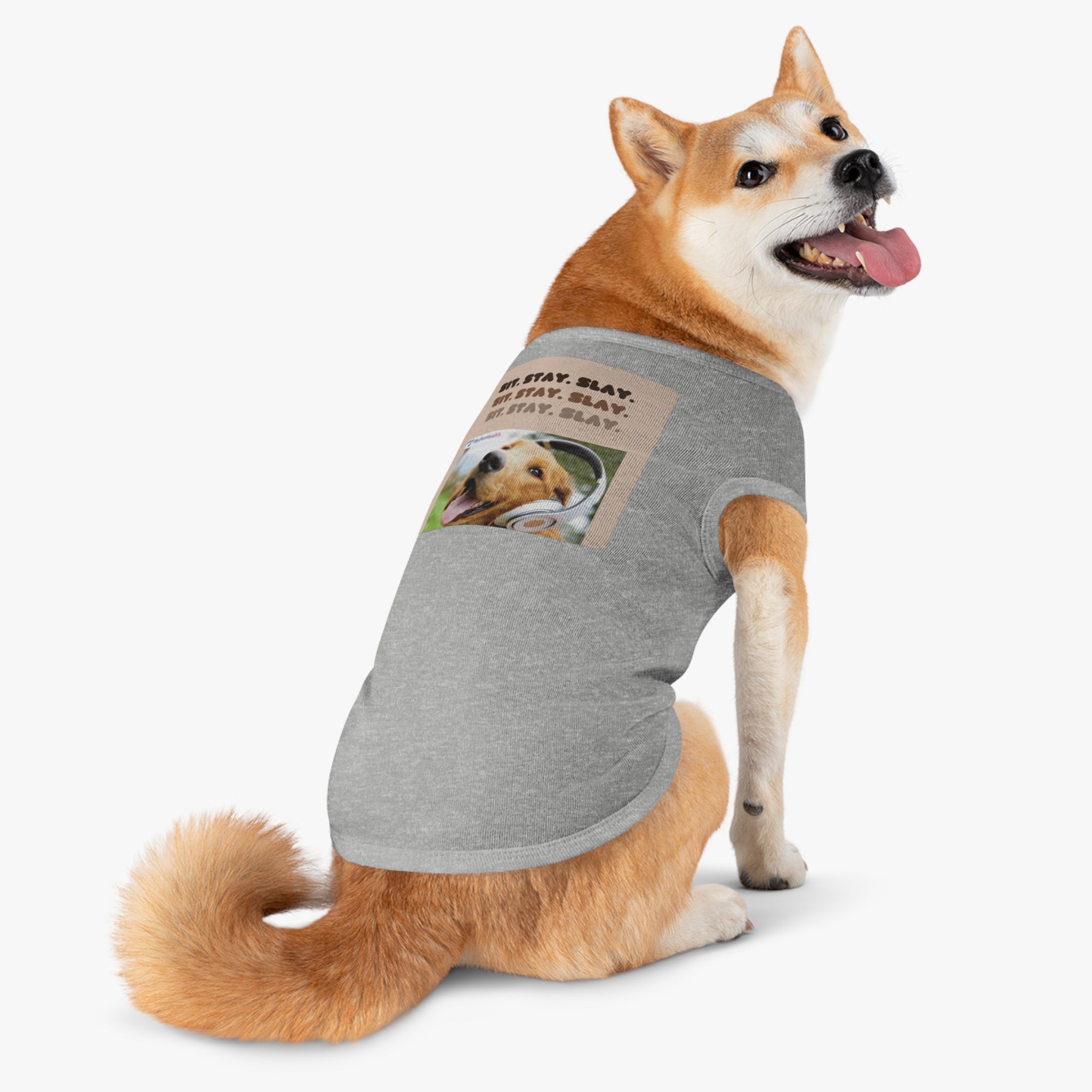 Funny Pet Tank Top - "Sit. Stay. Slay." for Dogs - Perfect for Pet Lovers and Gifts