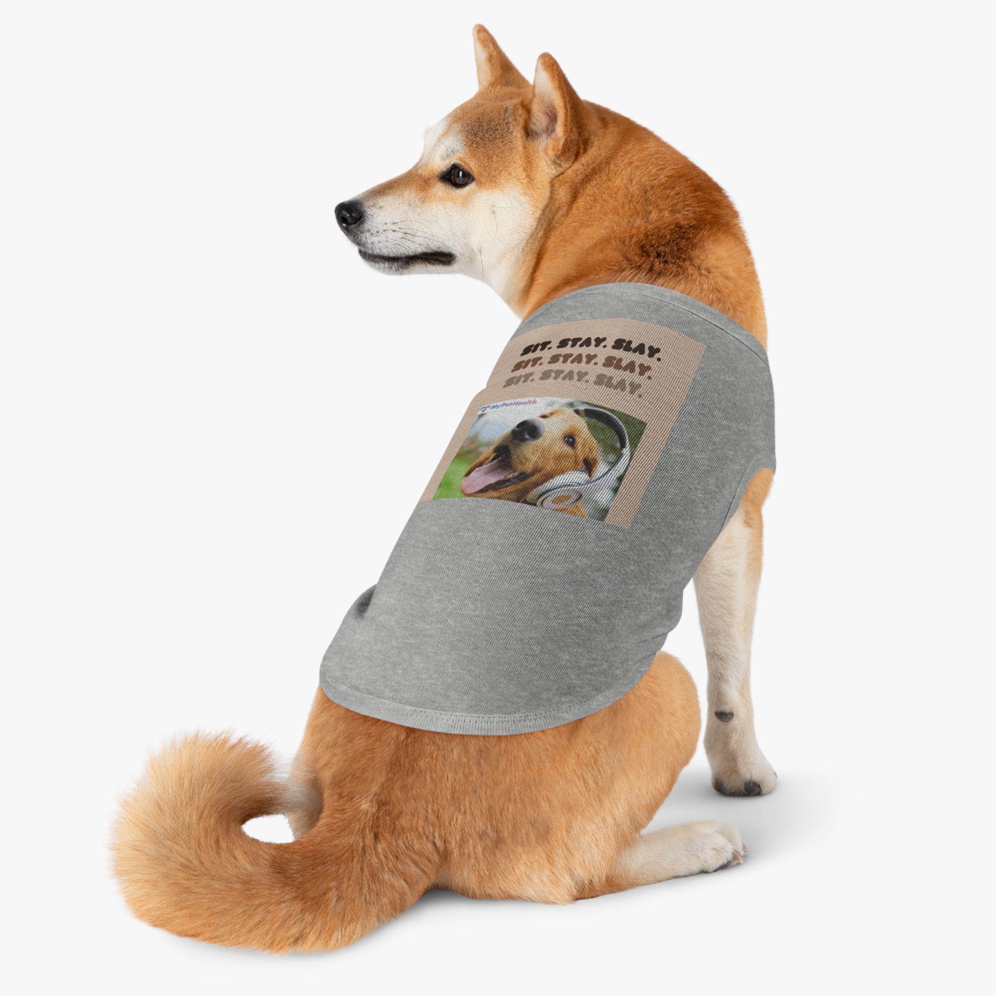 Funny Pet Tank Top - "Sit. Stay. Slay." for Dogs - Perfect for Pet Lovers and Gifts