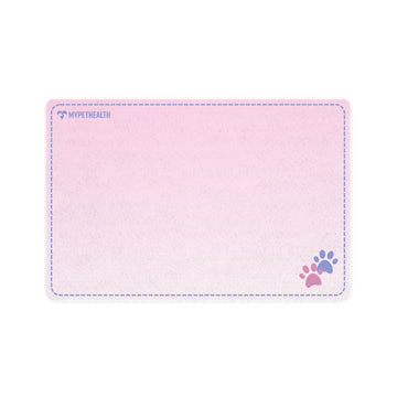 Basic MyPetHealth Litter Mat 1 - Pink Non-Slip, 12x18, Ideal for Dog & Cat Bowls