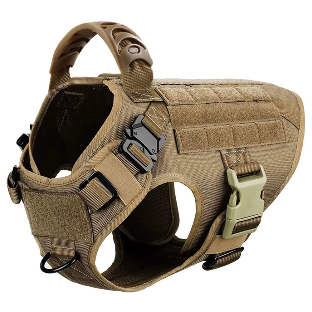 Tactical Dog Harness Leash Collar Set for Large Dogs