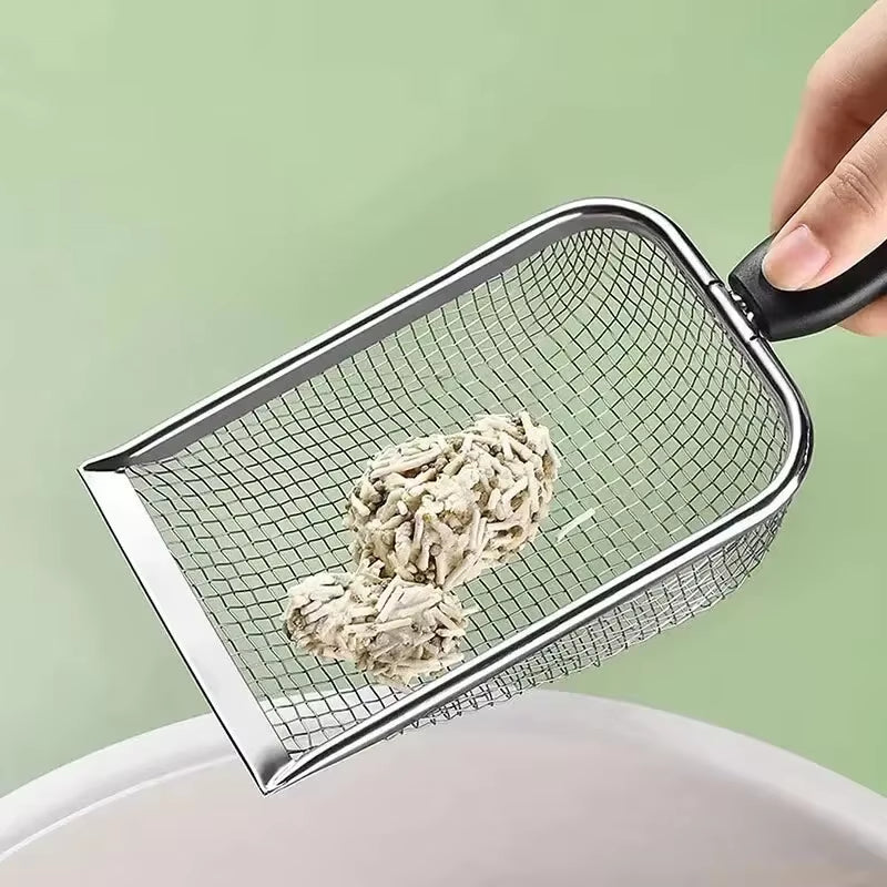 2X2mm Fine Pores Stainless Steel Cat Litter Shovel Pet Supplies