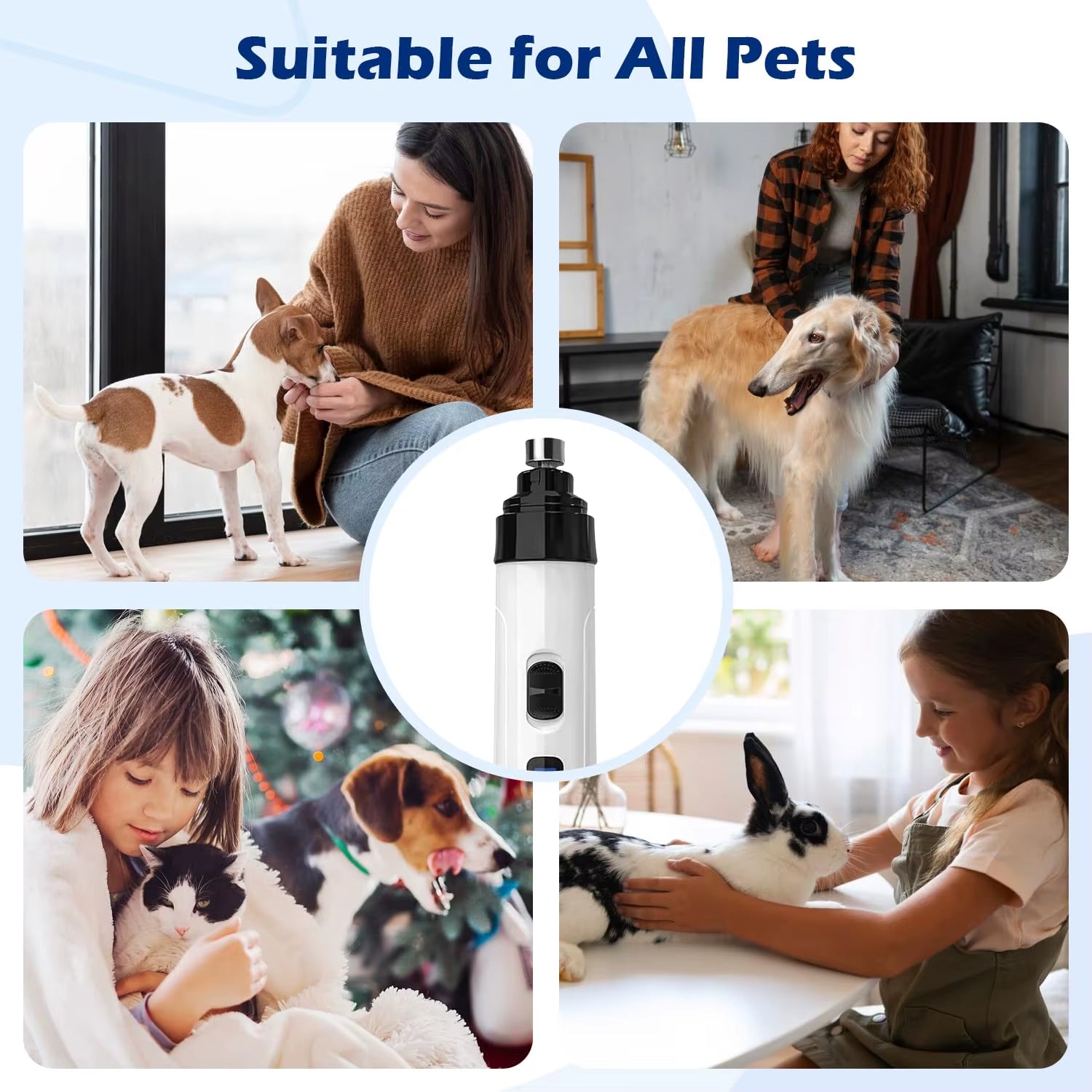 Silent Grind Pro Dog Nail Trimmer – Electric Pet Grooming Tool
