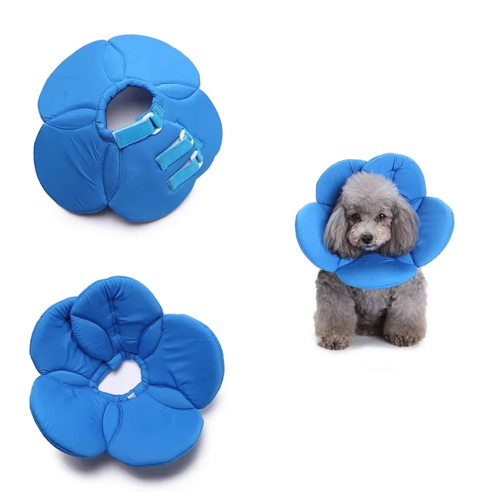 Flower Shape Dog Surgery Collar, Anti-Barking, Pomeranian Recovery