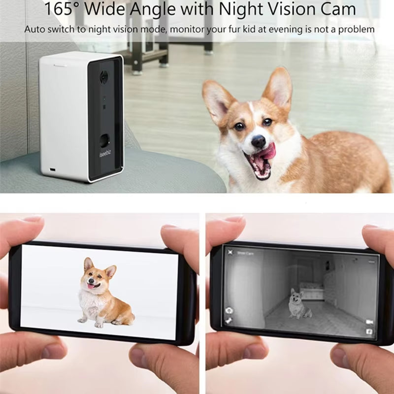 Smart Pet Feeder Automatic Treat Dispenser & Camera for Dogs
