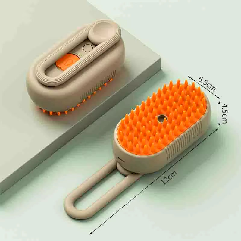 Cat Dog Pet Brush Steam Spray Folding Rotatable Hair Removal Comb