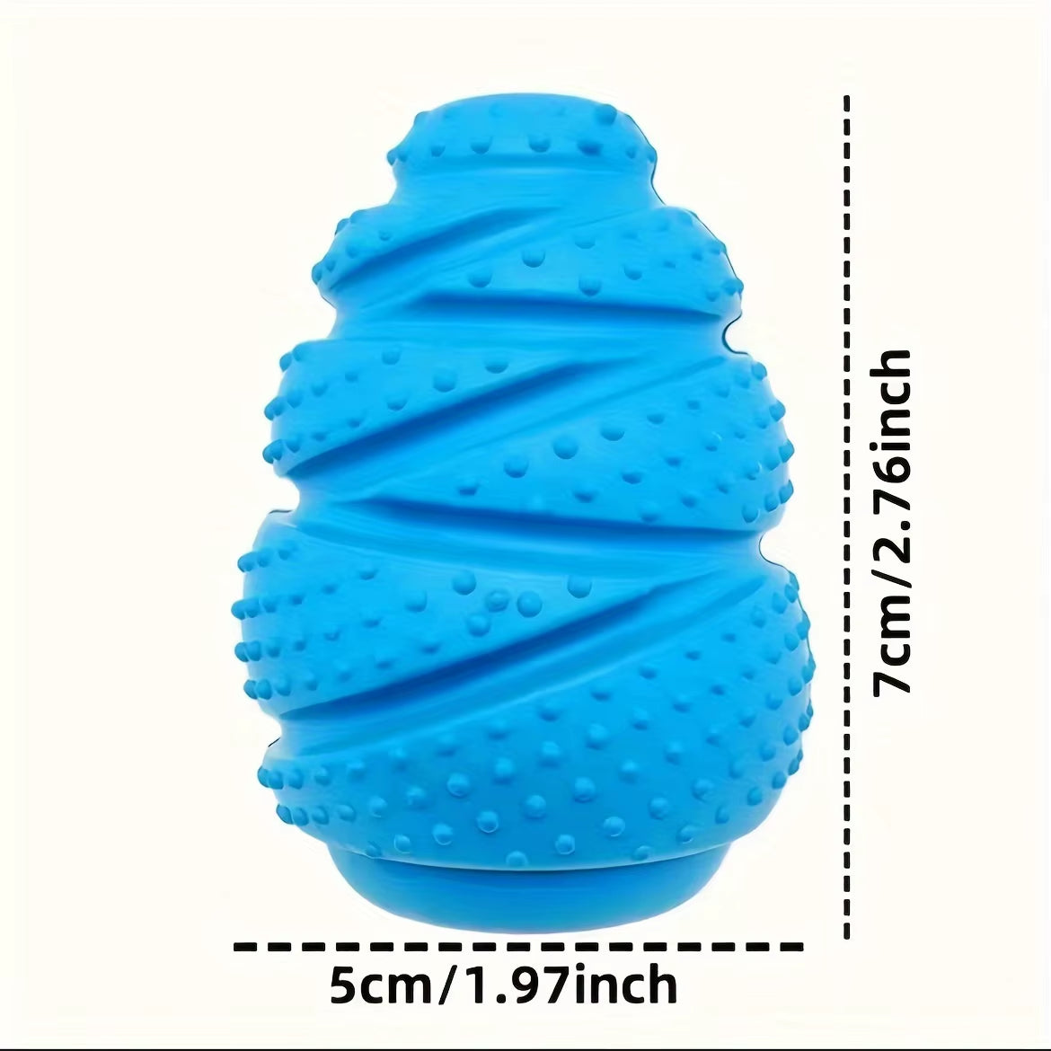 Durable Rubber Dog Chew Toy with Treat Dispenser-Interactive Puzzle Grenade Design for Mental Stimulation & Dental Health