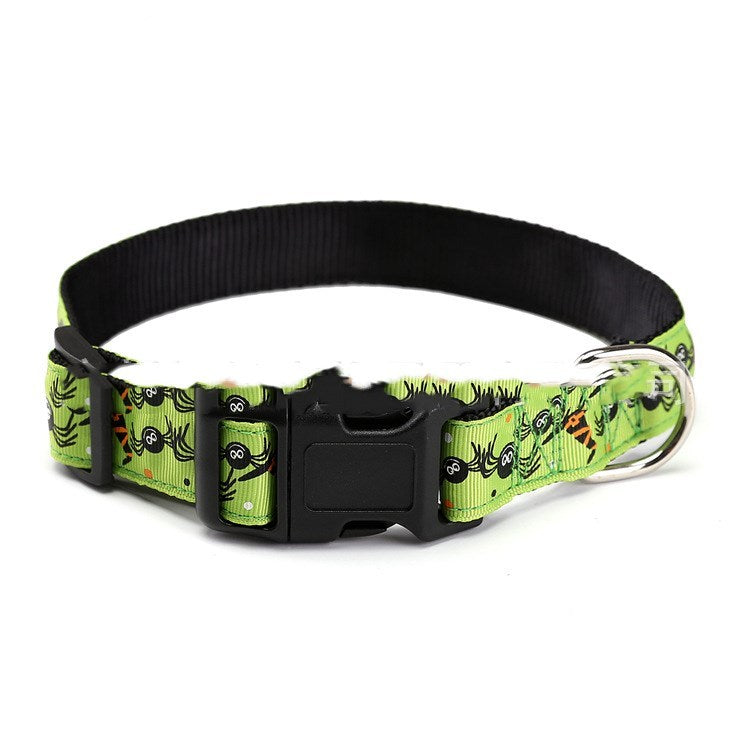 Adjustable Halloween Pet Collar – Nylon Dog & Cat Costume Accessory
