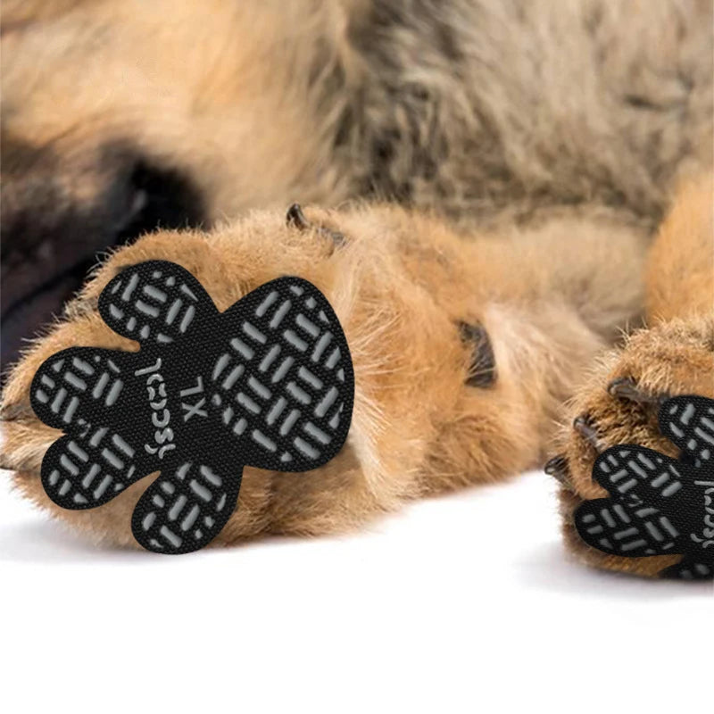 4-Pack Anti-Slip Dog Paw Grips with Strong Adhesive for Floors