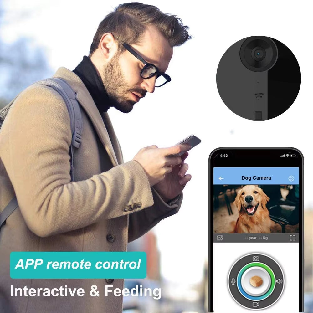 Smart Pet Feeder Automatic Treat Dispenser & Camera for Dogs