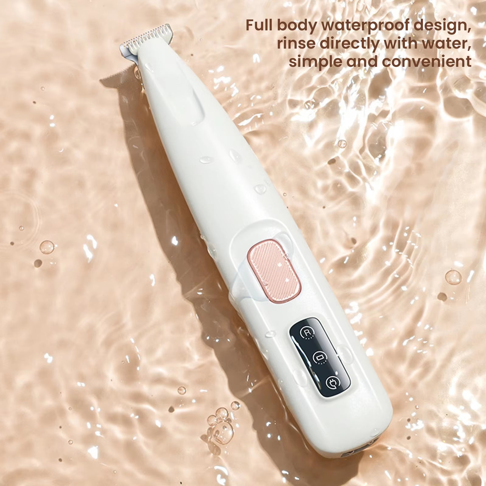 Rechargeable Waterproof Pet Paw Trimmer with LED Light for Dogs