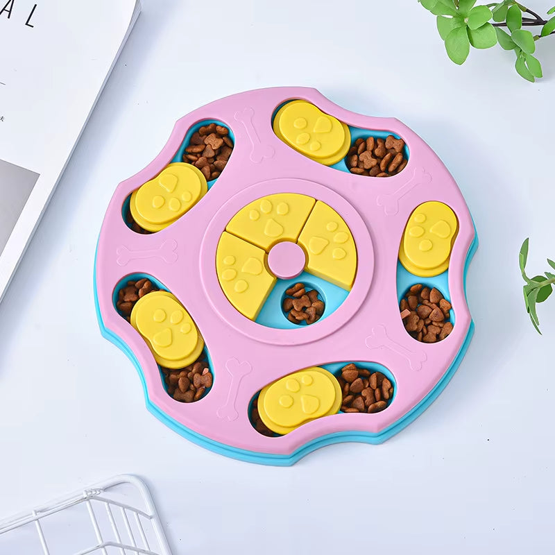Dog Puzzle Toy Slow Feeder IQ Food Dispenser Non-Slip Bowl