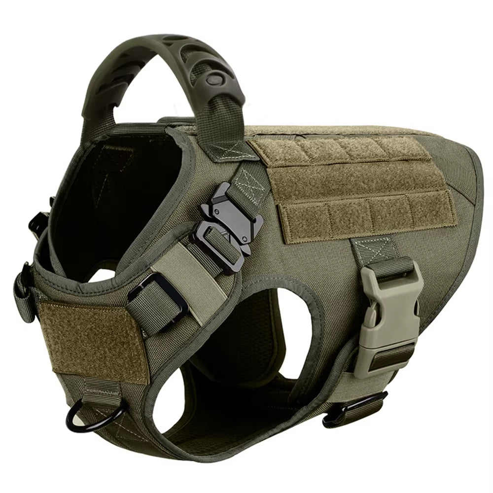 Tactical Dog Harness Leash Collar Set for Large Dogs