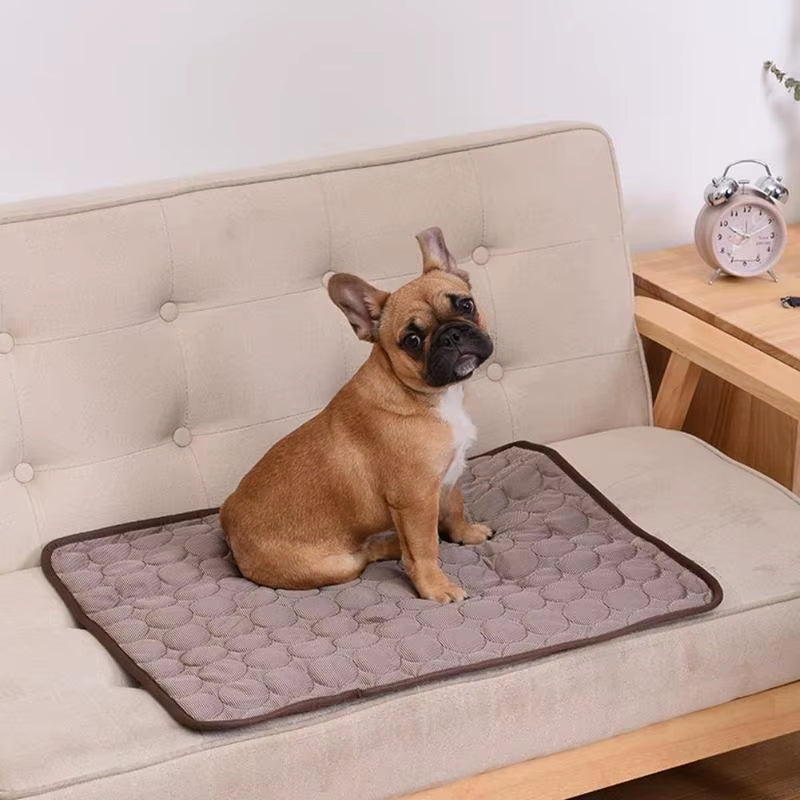 Cooling Dog Mat for Summer, Breathable, Washable, Pet Bed