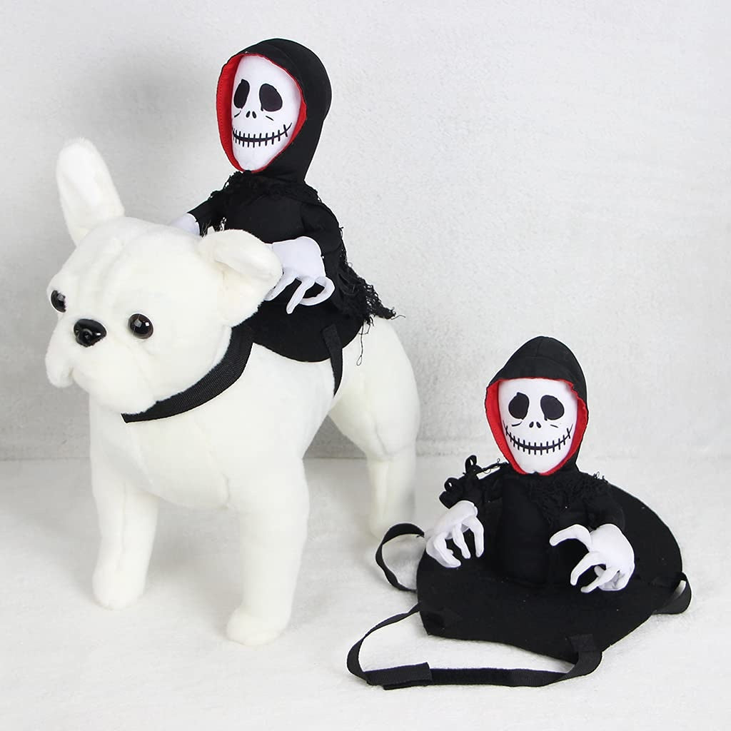 Funny Grim Reaper Pet Costume – Halloween Dog Cosplay Dress-Up