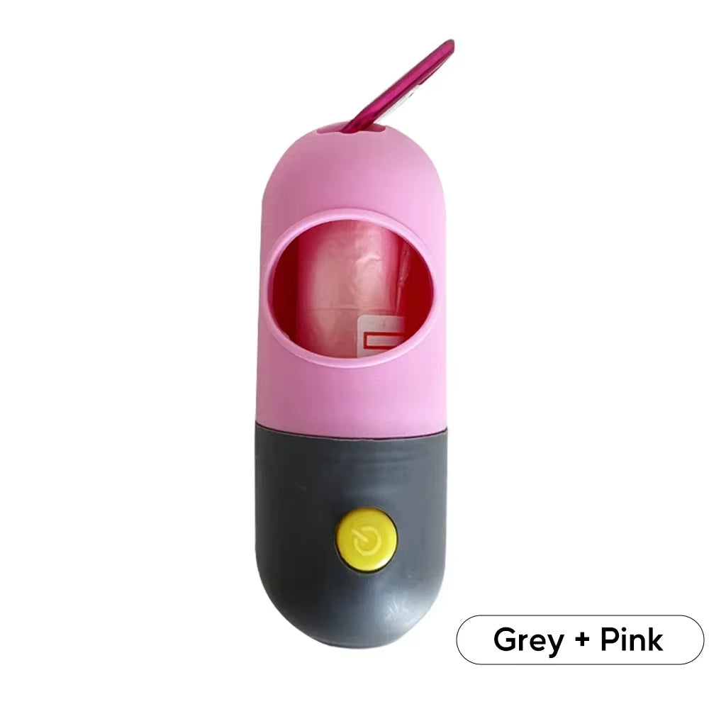 LED Dog Poop Bag Dispenser – Portable, Degradable Waste Bags