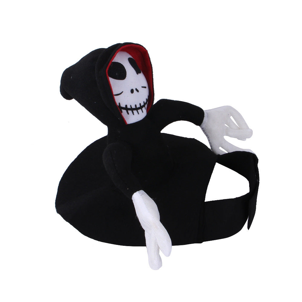 Funny Grim Reaper Pet Costume – Halloween Dog Cosplay Dress-Up