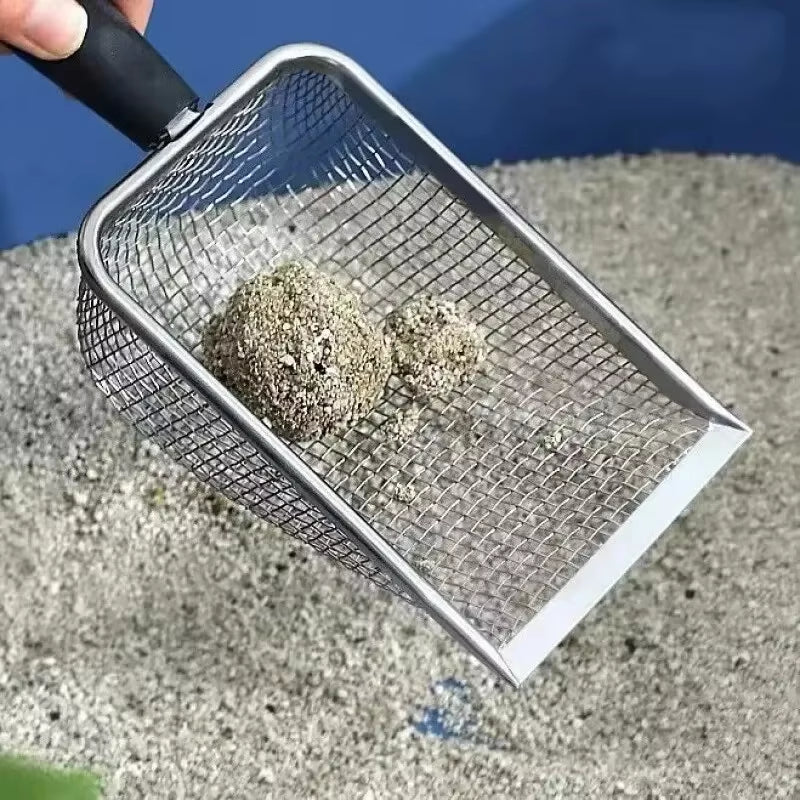 2X2mm Fine Pores Stainless Steel Cat Litter Shovel Pet Supplies