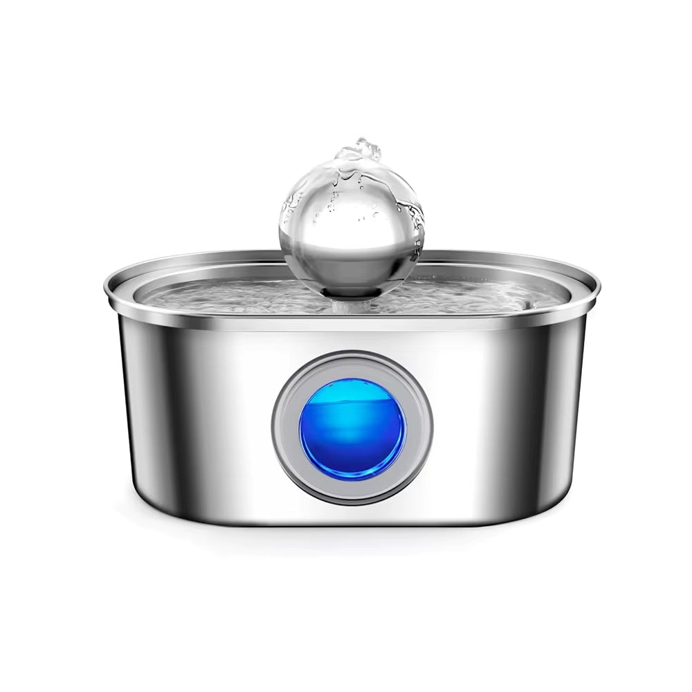 Stainless Steel Cat & Dog Water Fountain with Auto Dispenser
