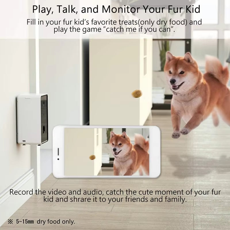Smart Pet Feeder Automatic Treat Dispenser & Camera for Dogs