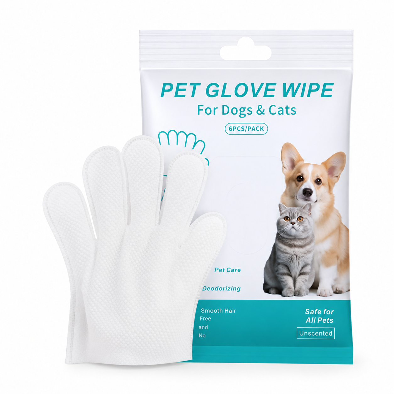 Pet Grooming Wipes – Gentle Daily Cleaning with Extra Thick Cloth
