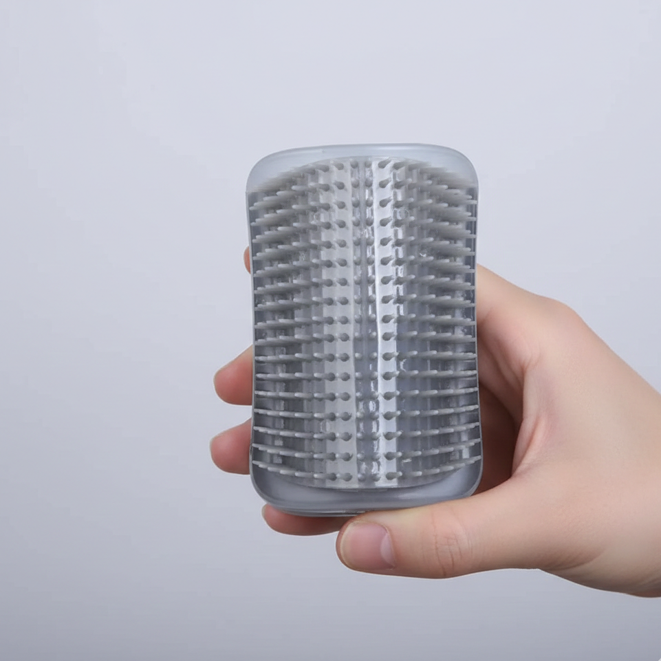 Cat Corner Scrubber & Massager – Scratching Brush Comb