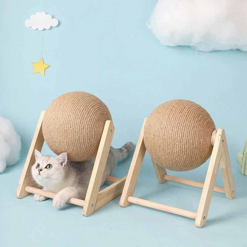 Cat Scratching Ball Toy – Sisal Board, Durable Pet Scratcher