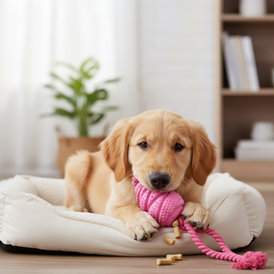 Rubber Dog Chew Toy – Treat Dispensing Puzzle Ball