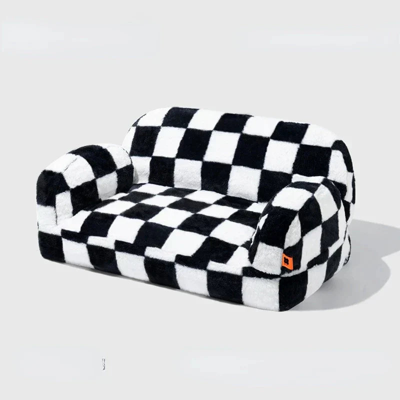 Luxury Fluffy Soft Cat Bed Sofa Nest | Pet Lounger & Kennel