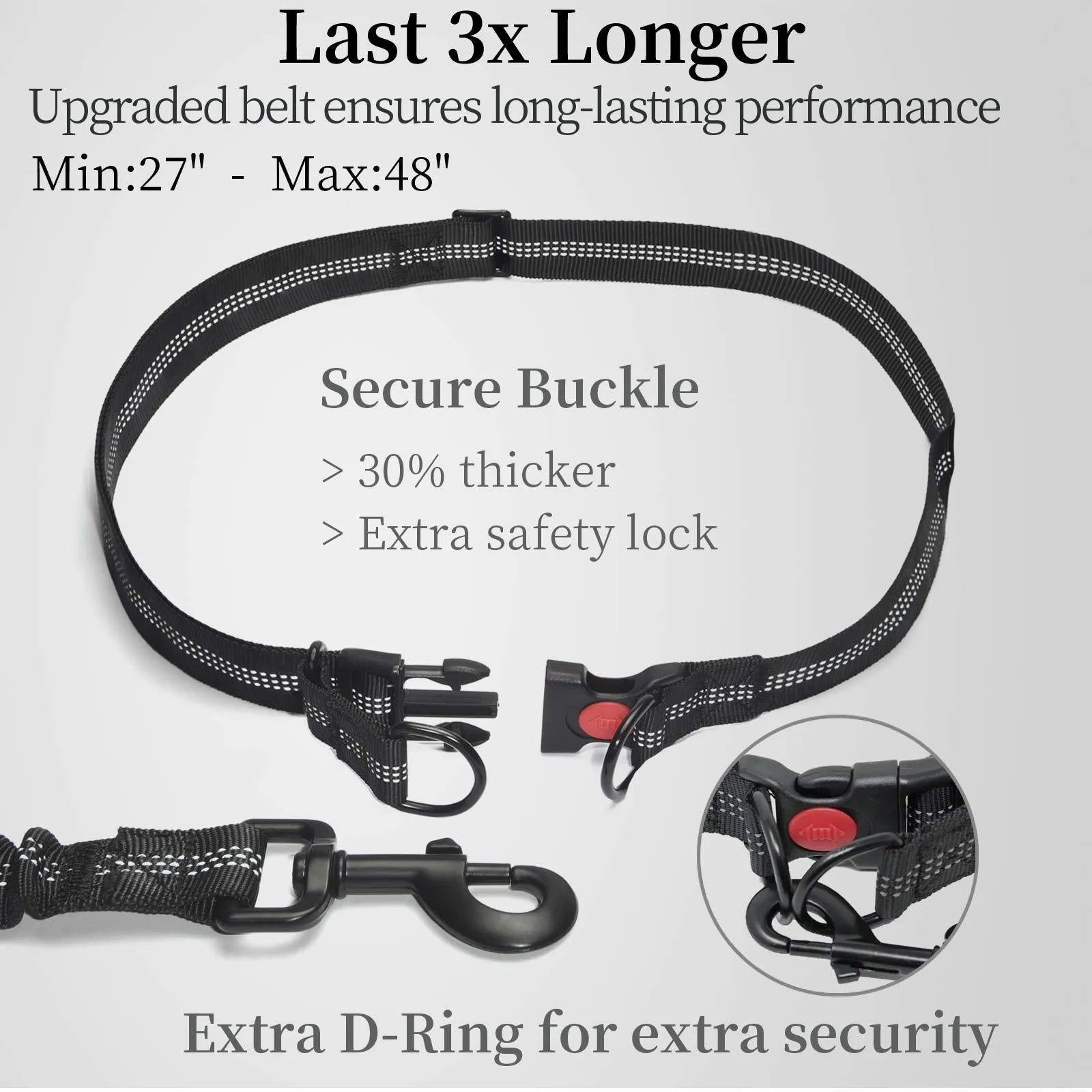Hands-Free Retractable Leash with Pouch & Padded Handles