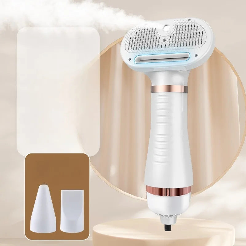 Quiet Pet Dog Dryer & Grooming Kit: Low Noise Hair Blower & Comb for Cats & Puppies