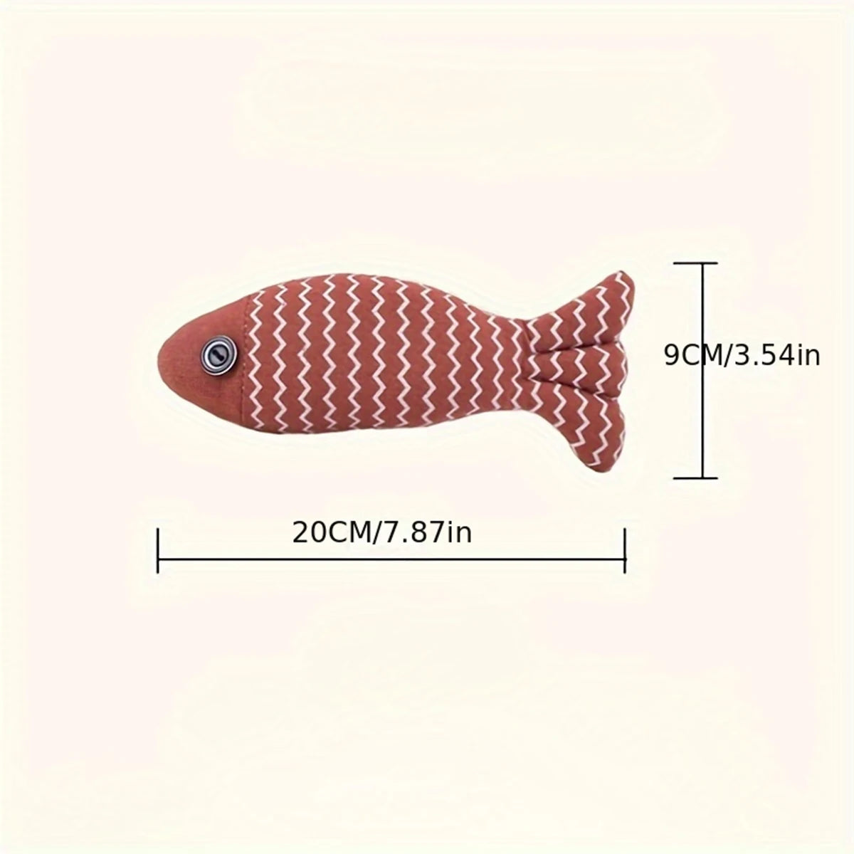 Cat Chew Toy – Linen Fish Pillow, Pet Training Simulation