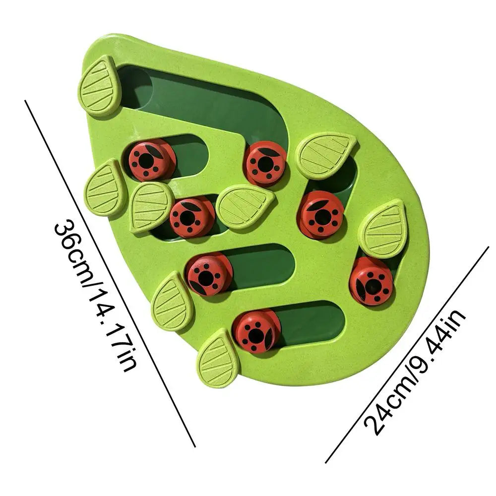 Green Leaf Cat Toy, Dog Feeder, Slow Food Puzzle, Interactive