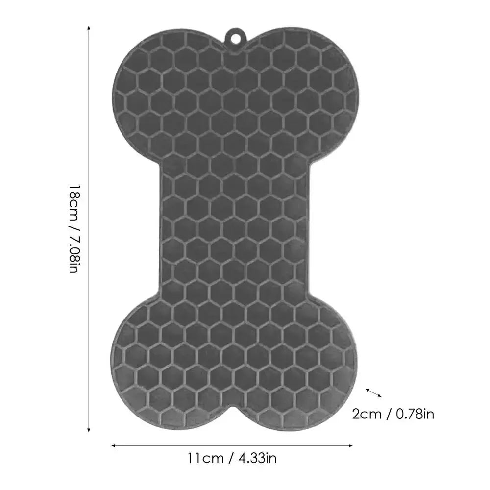Bone-Shaped Dog Lick Pad – Eases Boredom & Anxiety Fast