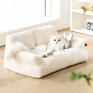 Luxury Fluffy Soft Cat Bed Sofa Nest | Pet Lounger & Kennel
