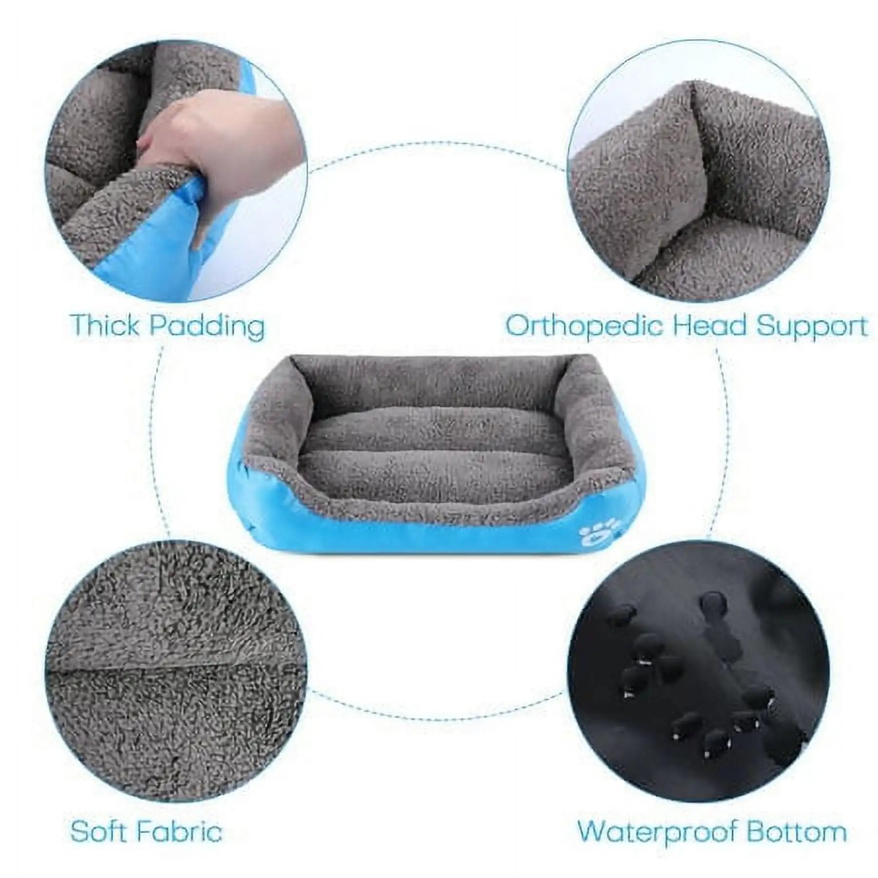 Colorful Square Winter Soft Warm Waterproof Dog/Cat Bed Mat