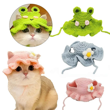 Handmade Cat Hat – Knit Pet Cap for Photo Shoots & Parties