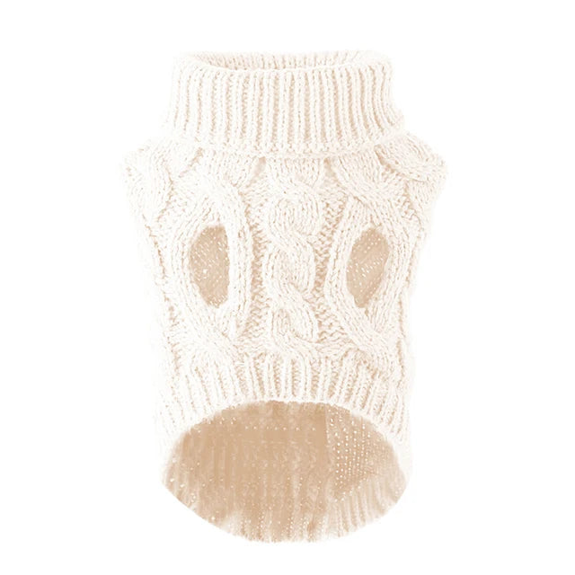Winter Dog Sweater for Small Dogs Cats – Warm Turtleneck