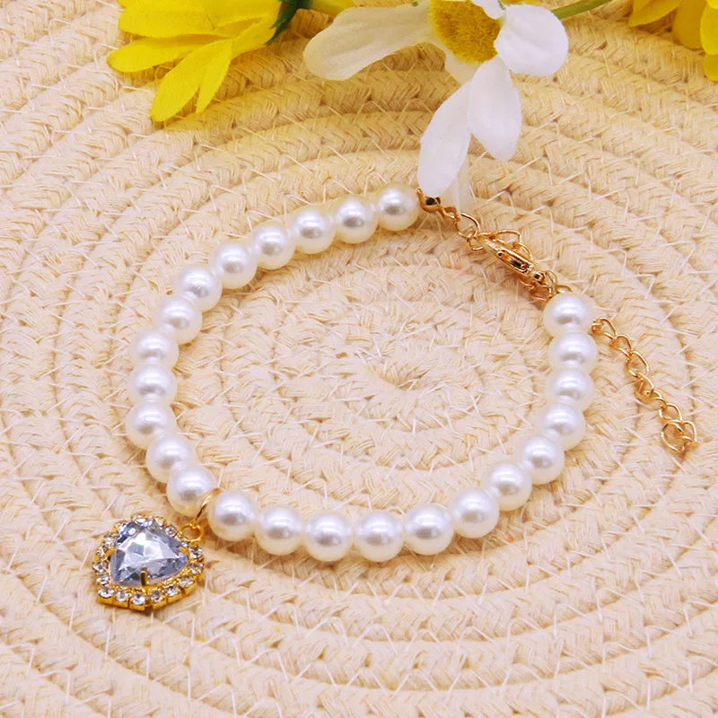 Pet Pearl Collar for Dogs & Cats – Cute Princess Chain