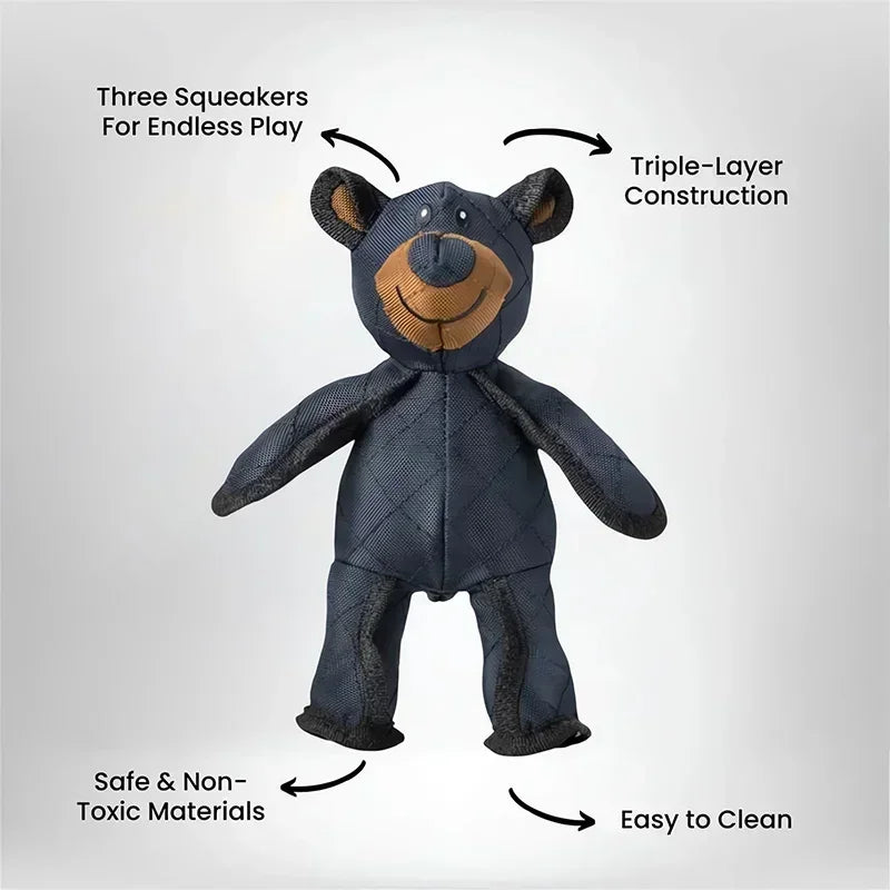 Indestructible Squeaky Plush Dog Toy – Ultra-Tough Chewer