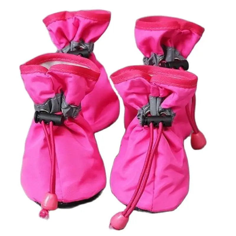 4Pcs Waterproof Anti-Slip Dog Shoes – Rain Boots for Pets