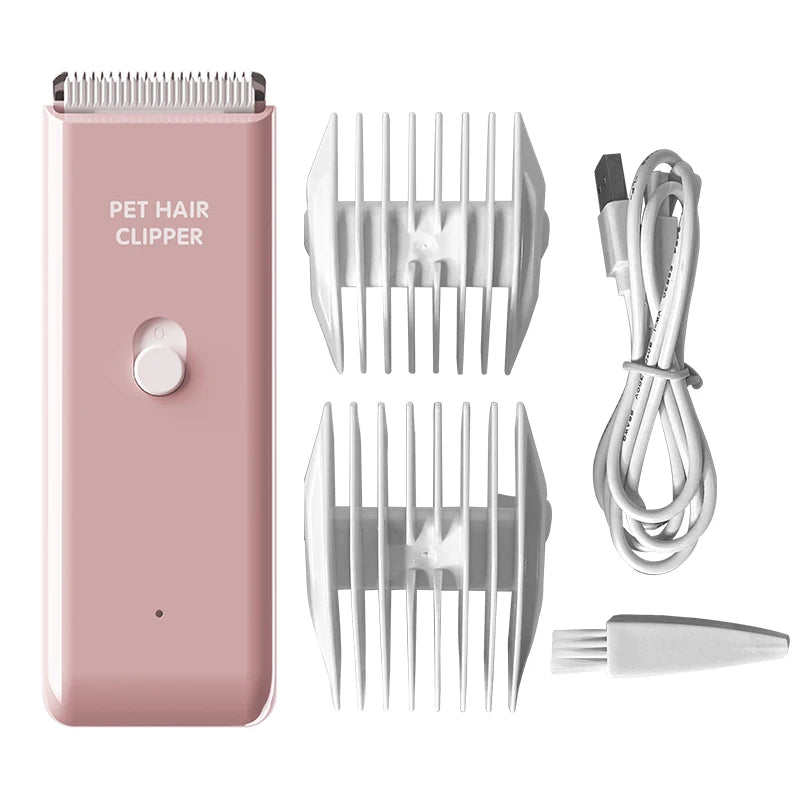 Cordless Dog Clipper Rechargeable Low-Noise Pet Grooming Trimmer