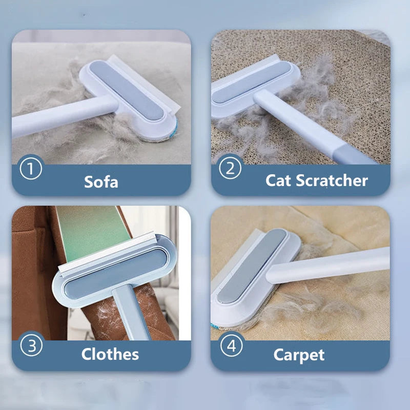 3-in-1 Pet Hair Remover & Window Cleaning Brush for Cats/Dogs