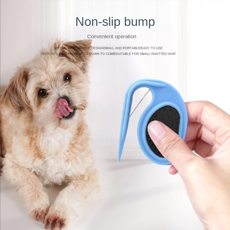 Cat Dog Comb Shedding Grooming Trimmer Brush Fur Knot Blade