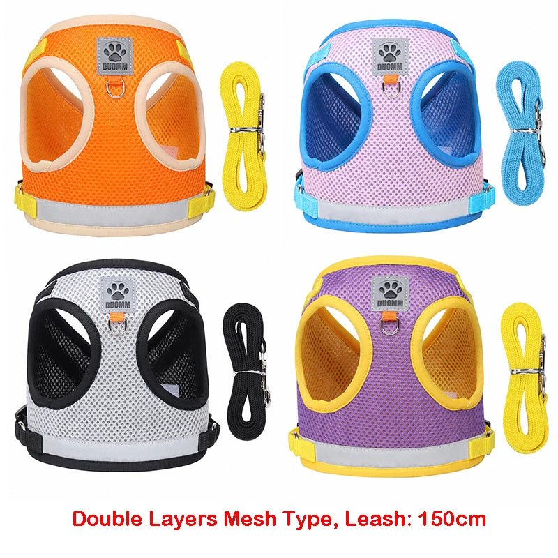 Pet Reflective Harness with Leash