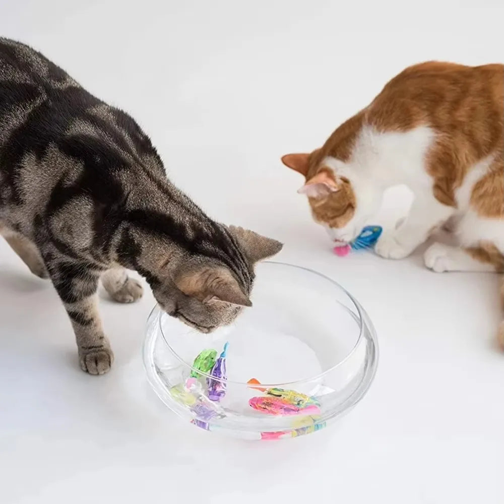 LED Robot Fish Cat Toy – Interactive, Glowing, Swims!
